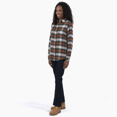 "Women's Plaid Flannel Long Sleeve Shirt"