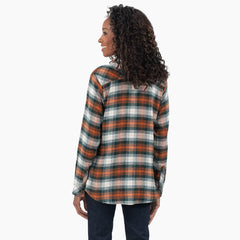 "Women's Plaid Flannel Long Sleeve Shirt"