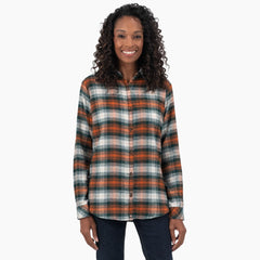 "Women's Plaid Flannel Long Sleeve Shirt"