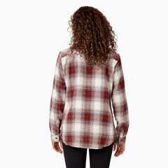"Women's Plaid Flannel Long Sleeve Shirt"