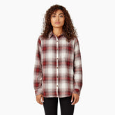"Women's Plaid Flannel Long Sleeve Shirt"