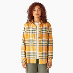 "Women's Plaid Flannel Long Sleeve Shirt"