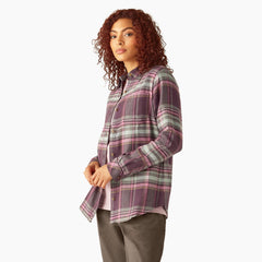 "Women's Plaid Flannel Long Sleeve Shirt"