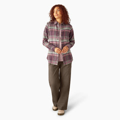 "Women's Plaid Flannel Long Sleeve Shirt"