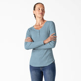 "Women's Henley Long Sleeve Shirt"