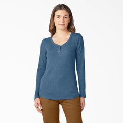"Women's Henley Long Sleeve Shirt"