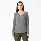 "Women's Henley Long Sleeve Shirt"