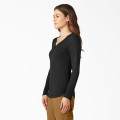 "Women's Henley Long Sleeve Shirt"