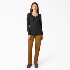 "Women's Henley Long Sleeve Shirt"