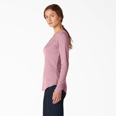 "Women's Henley Long Sleeve Shirt"