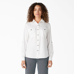 "Women's Long Sleeve Roll-Tab Work Shirt"