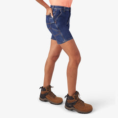 "Women's Relaxed Fit Denim Carpenter Shorts, 7"""
