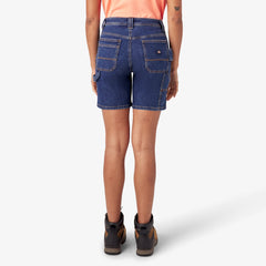 "Women's Relaxed Fit Denim Carpenter Shorts, 7"""