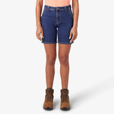 "Women's Relaxed Fit Denim Carpenter Shorts, 7"""
