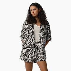 "Women's Zebra Print Work Shirt"