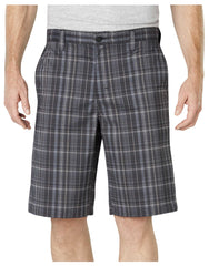 "Performance Flex 11"" Relaxed Fit Flat Front Plaid Shorts"
