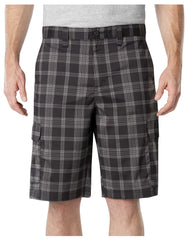 "Performance Flex 11"" Relaxed Fit Plaid Cargo Shorts"