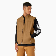 "Duck Canvas High Pile Fleece Lined Vest"