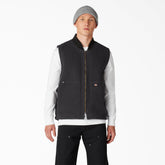 "Stonewashed Duck High Pile Fleece Lined Vest"