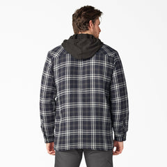 "Flannel Hooded Shirt Jacket"