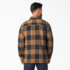 "Water Repellent Fleece-Lined Flannel Shirt Jacket"