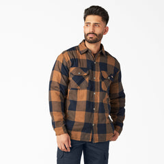 "Water Repellent Fleece-Lined Flannel Shirt Jacket"