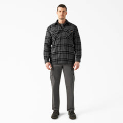 "Water Repellent Fleece-Lined Flannel Shirt Jacket"