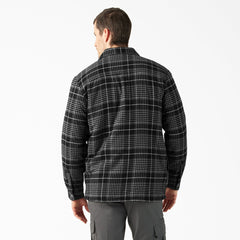 "Water Repellent Fleece-Lined Flannel Shirt Jacket"
