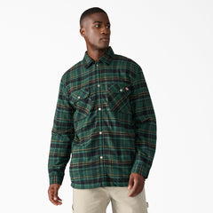 "Water Repellent Fleece-Lined Flannel Shirt Jacket"