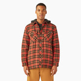 "Water Repellent Flannel Hooded Shirt Jacket"