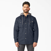 "Water Repellent Duck Hooded Shirt Jacket"