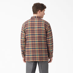 "Flannel Quilted Lined Shirt Jacket"