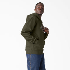 "Water Repellent Camo Logo Hoodie"