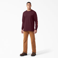 "Logo Graphic Long Sleeve Pocket T-Shirt"