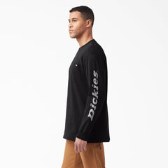 "Logo Graphic Long Sleeve Pocket T-Shirt"