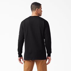 "Logo Graphic Long Sleeve Pocket T-Shirt"