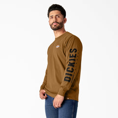 "Long Sleeve Workwear Graphic T-Shirt"