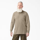 "Heavyweight Long Sleeve Henley T-Shirt"