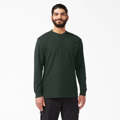 "Heavyweight Long Sleeve Henley T-Shirt"