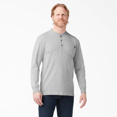"Heavyweight Long Sleeve Henley T-Shirt"