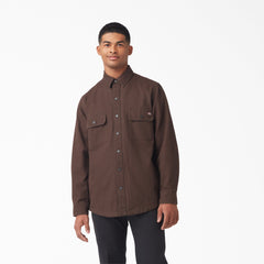 "Long Sleeve Flannel-Lined Duck Shirt"