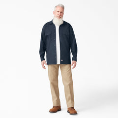 "FLEX Relaxed Fit Long Sleeve Work Shirt"