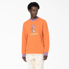 "Brain Dead Embroidered Waffle Knit Sweater"
