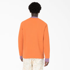 "Brain Dead Embroidered Waffle Knit Sweater"