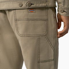 "Relaxed Fit Contrast Stitch Double Knee Duck Pants"