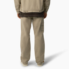 "Relaxed Fit Contrast Stitch Double Knee Duck Pants"