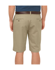 "Dickies KHAKI 10"" Regular Fit Flat Front Shorts"