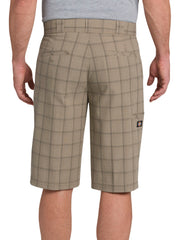 "13"" Regular Fit Multi-Use Pocket Plaid Shorts"