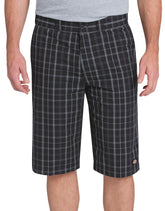 "13"" Regular Fit Multi-Use Pocket Plaid Shorts"