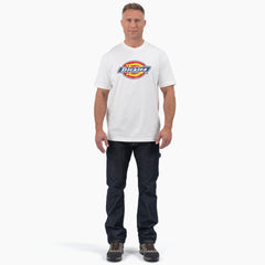 "Short Sleeve Tri-Color Logo Graphic T-Shirt"